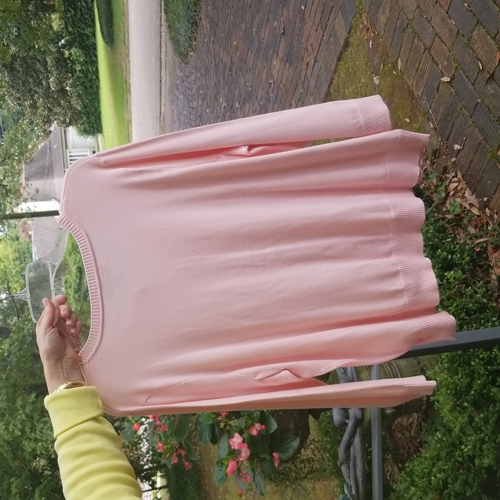 IsaacMizrahiLive ballet pink cardigan size XL - Picture 4 of 4
